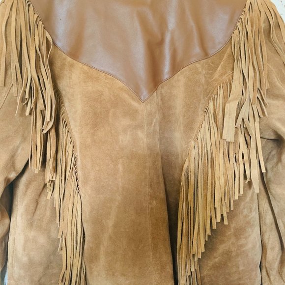 Vintage Bohemian Boho Suede Fringe Jacket - Picture 4 of 13